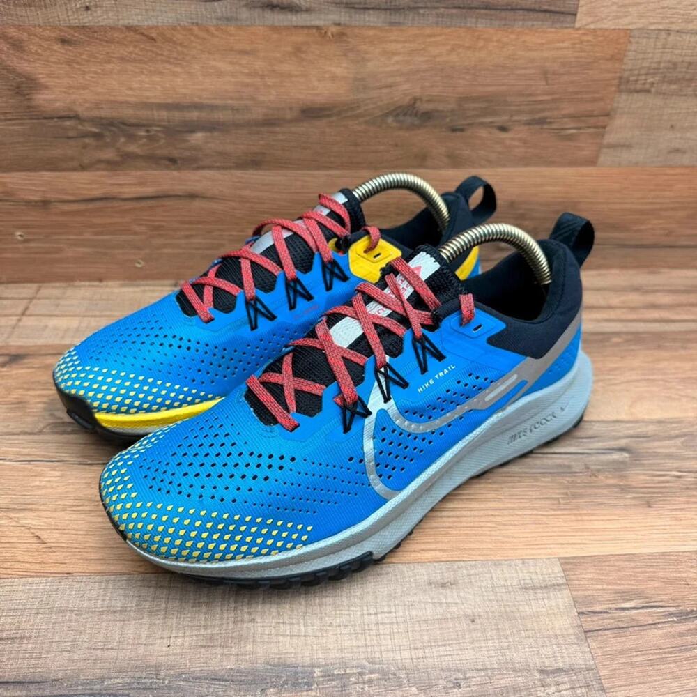 Nike Pegasus Trail 4 Women’s Size 10 Blue Yellow Trail Running Shoes